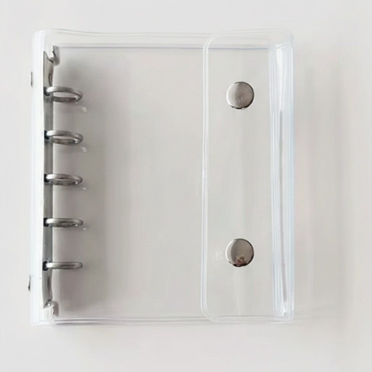 Clear Spiral Notebook With Metal Snap Closure – stationery (view 1)