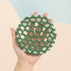 Crochet Mesh Hair Net - Dark Green