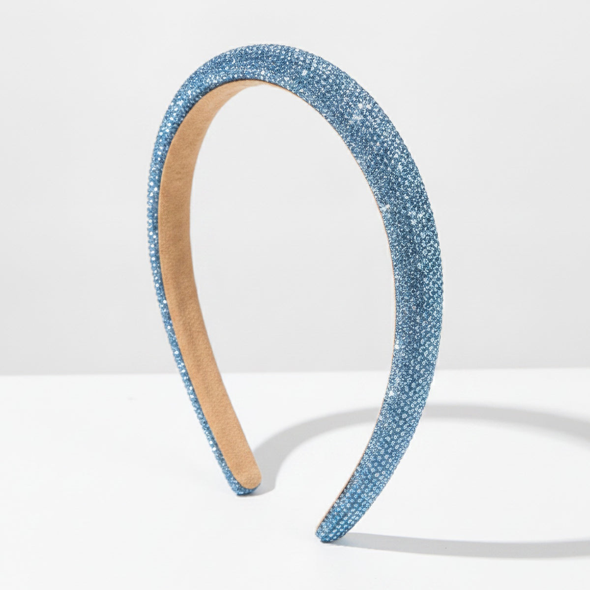 Glitter Padded Headband - Blue – hair accessories (view 1)