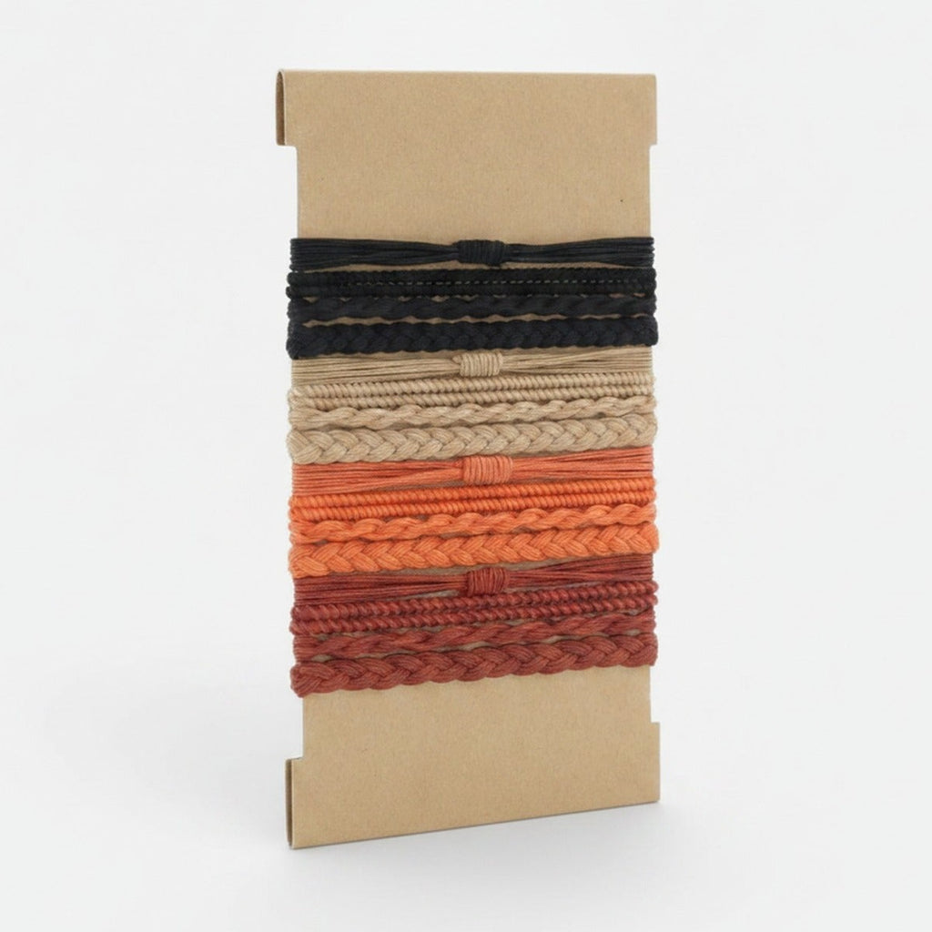 Braided Hair Ties Multi-Color Set Four Pack – hair accessories (view 1)