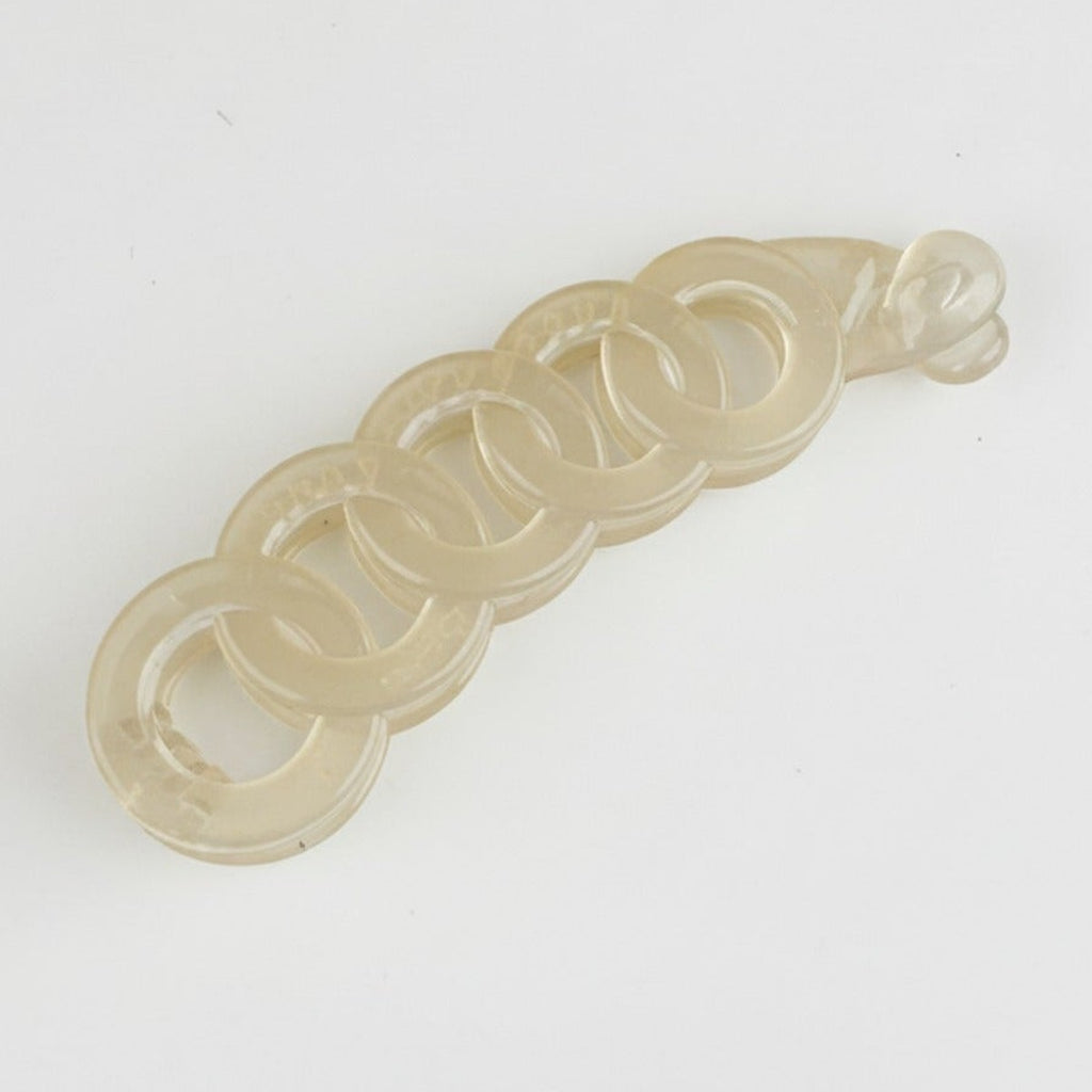 Twisted Spiral Clear Acrylic Hair Claw - TCB-981 Jelly Beige – hair accessories (view 1)