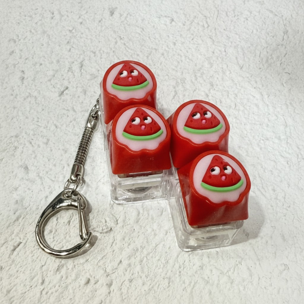 Watermelon Keycap Keychain - Z-Shape
