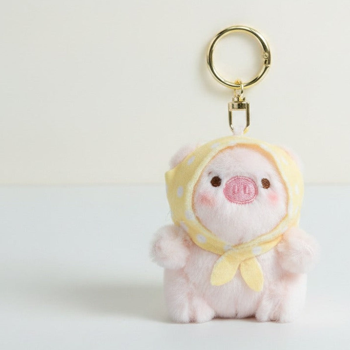 Charming Piggy Headscarf Plush Keychain – novelty & toys (view 1)