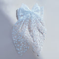 Oversized Bow Hair Claw - White