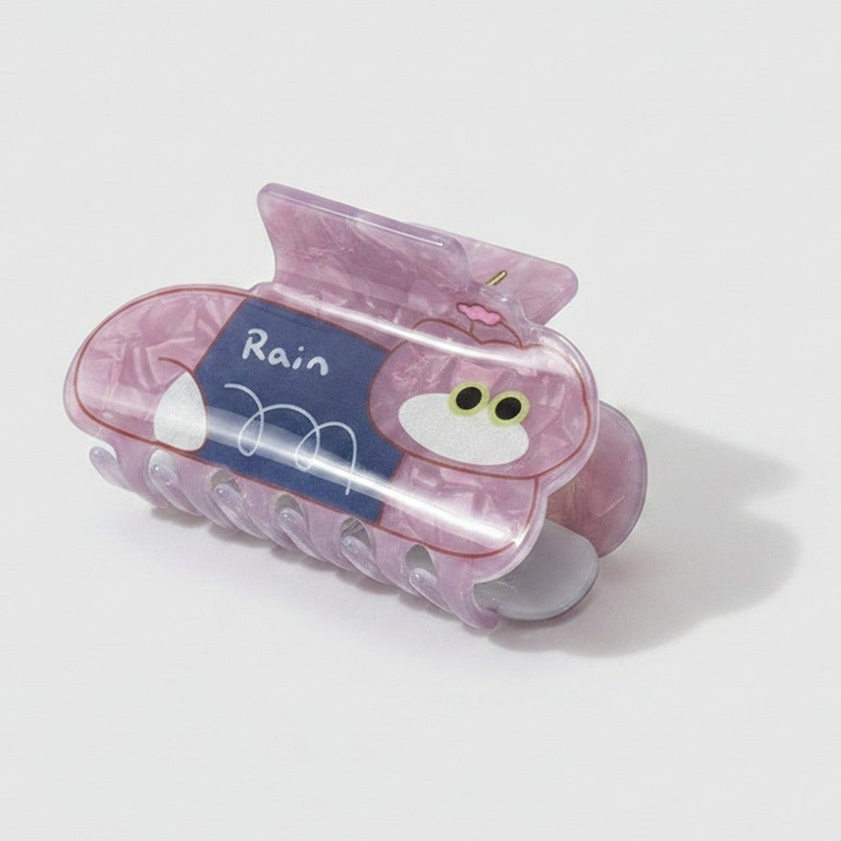 Star Teddy Bear Hair Claw Clip - Purple – hair accessories (view 1)