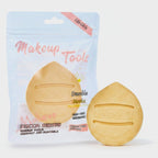 Gold Egg Makeup Sponge With Grooves – Korean beauty tool (view 1)