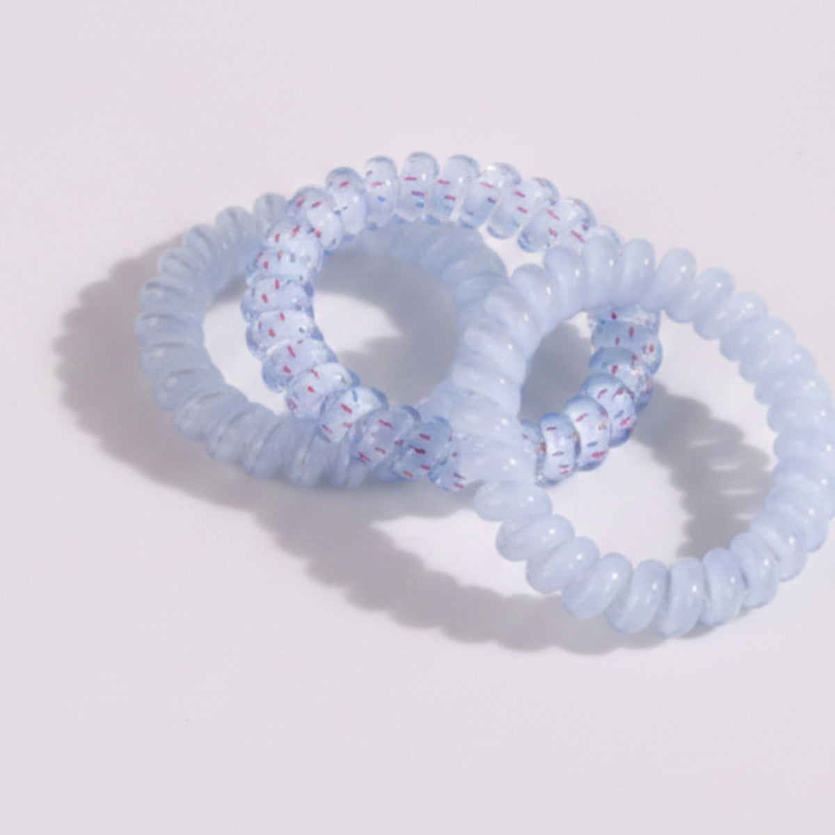 Lavender Spiral Coil Hair Ties Set – hair accessories (view 1)