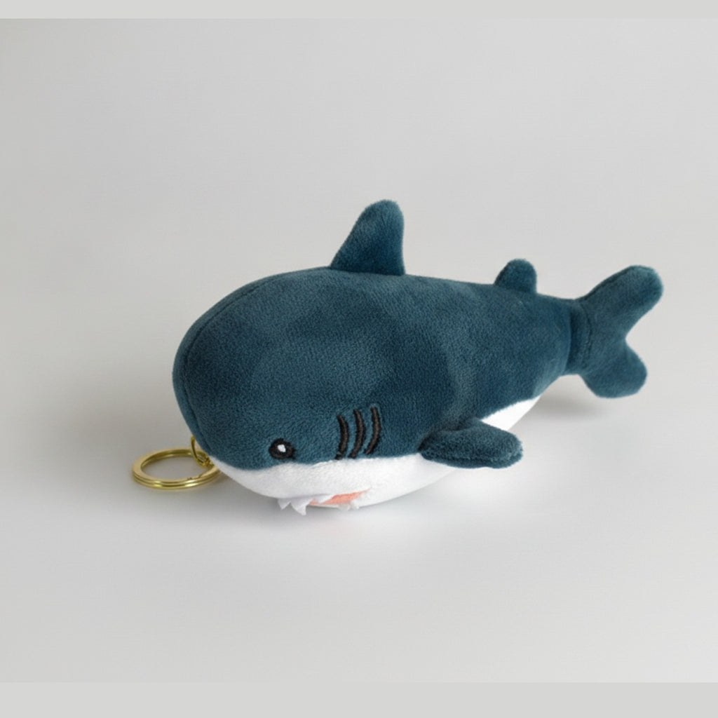 Plush Shark Keychain - Dark Blue
