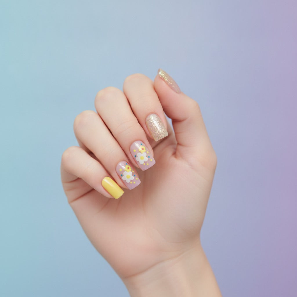 Press-On Nail Set Kit - Mixed Pastels