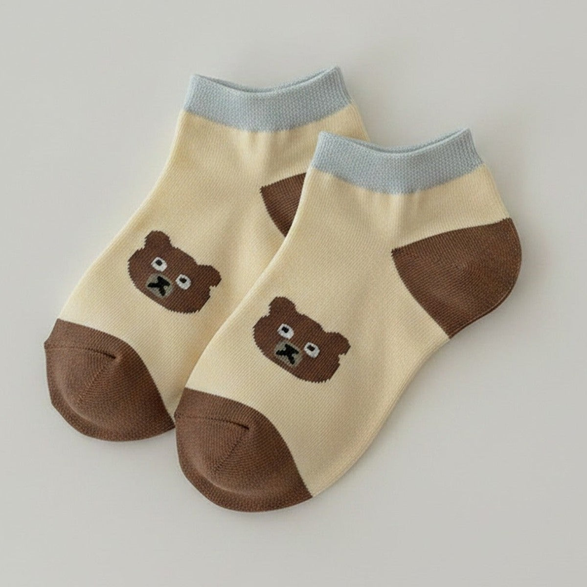 Yellow Bear Print Ankle Socks – apparel accessories (view 1)