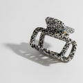 Speckled Black And White Textured Hair Claw – hair accessories (view 1)