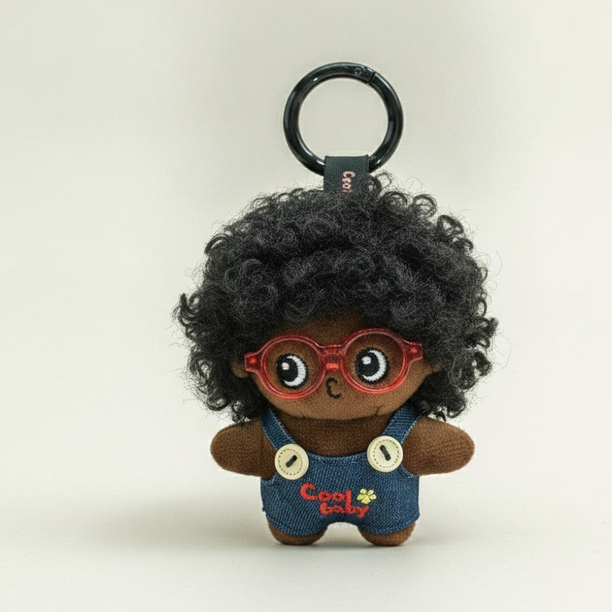 Cute Curly Hair Plush Doll Keychain – novelty & toys (view 1)