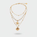 Beaded Ocean Charm Layered Necklace - Type 2