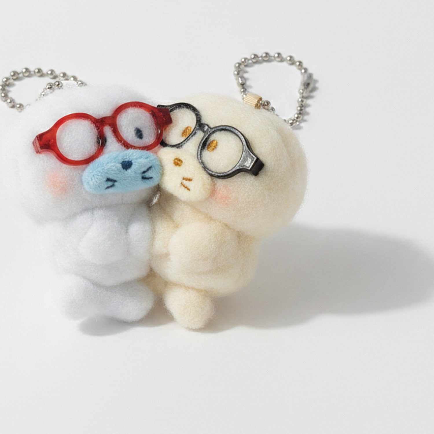 Plush Animal Glasses Keychain Duo – novelty & toys (view 1)