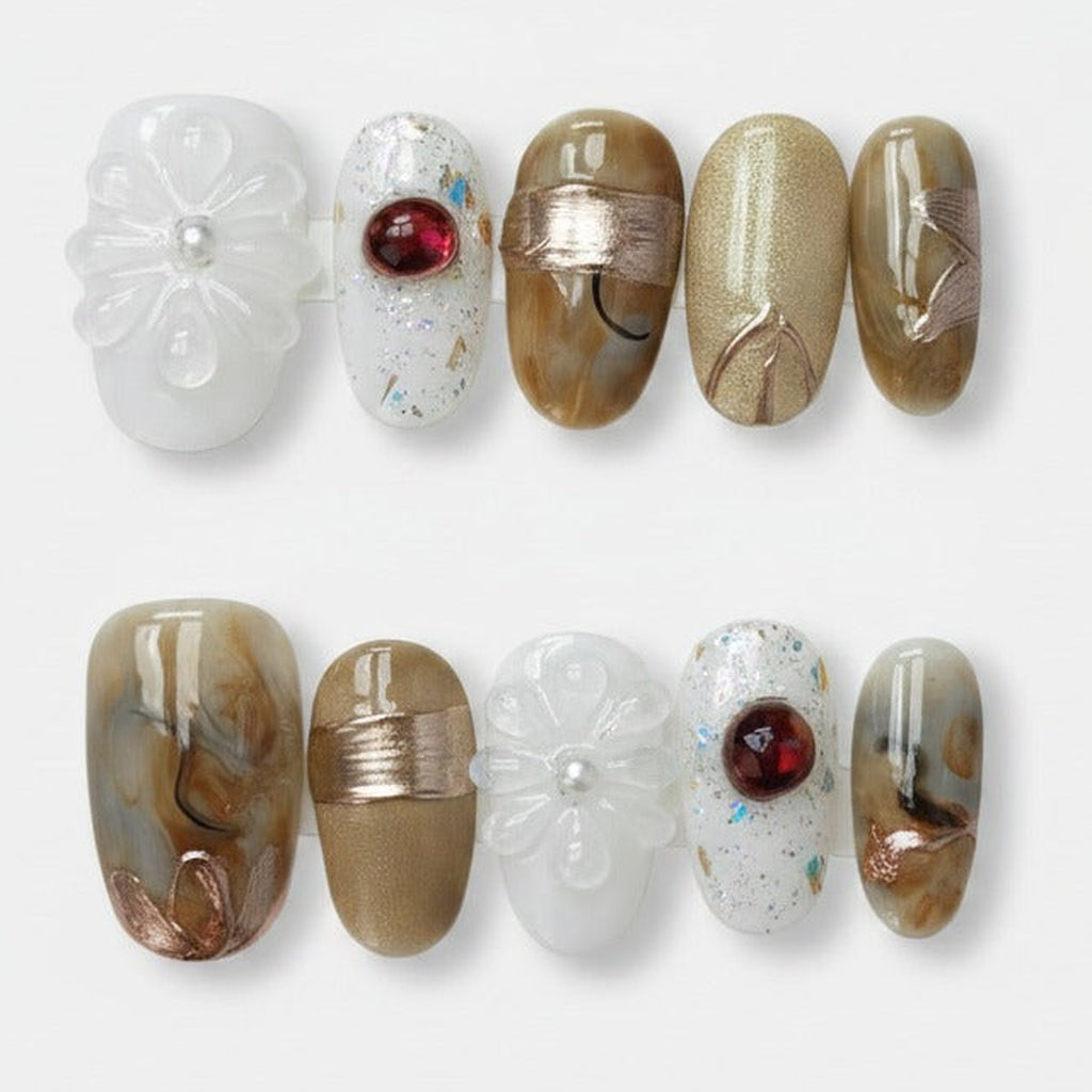 Luxe Stone & Gold Ring Set - Gold & Clear