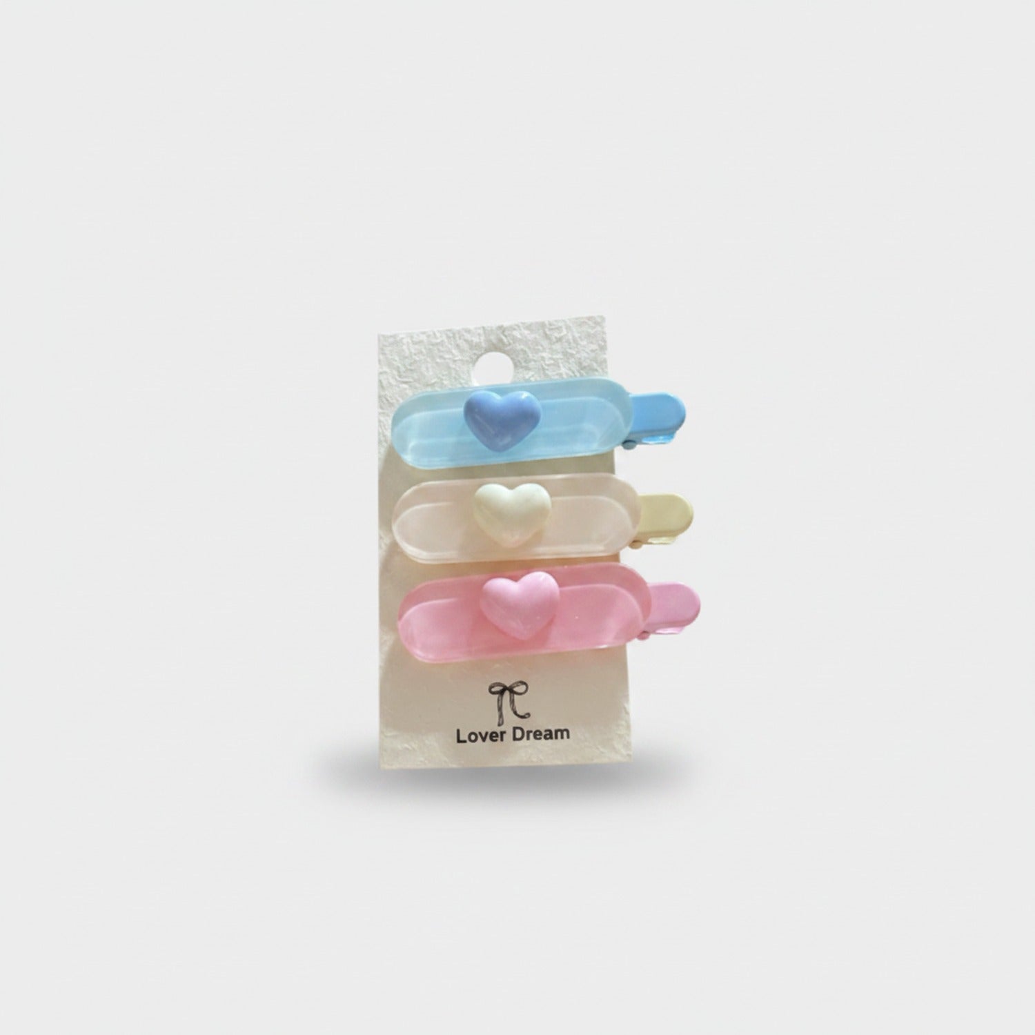 Lover Dream Heart Hair Clip Set Blue Heart