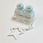 Dumpling Duo Keychain - Light Blue