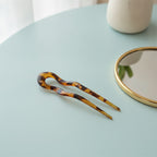 Curved Minimalist Hair Claw - Leopard