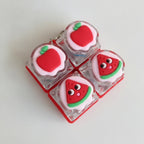 Apple & Watermelon Keycap Keychain
