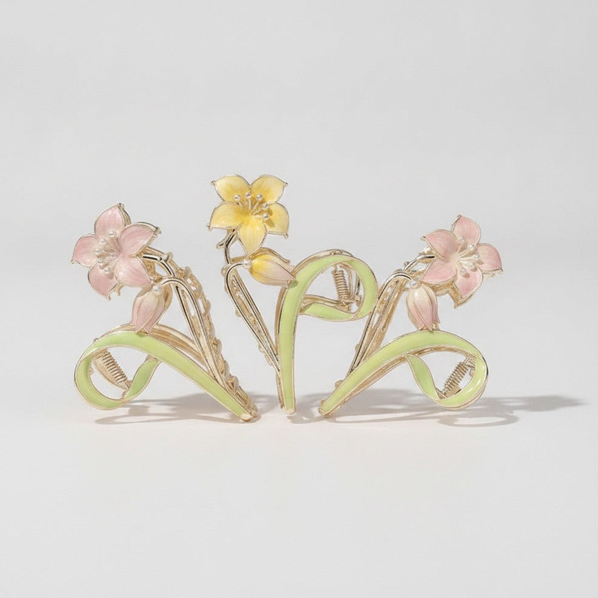 Floral Pearl Hair Claw Clip - Floral – hair accessories (view 1)