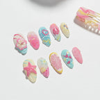 Ocean Bloom 3D Press-On Nails - Type 1
