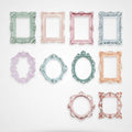 Ornate Decorative Picture Frame Set - Pastel Colors – stationery (view 1)