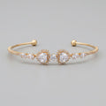 Gold Crystal Rhinestone Halo Cuff Bracelet – jewelry (view 1)