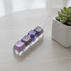Leopard Print Nail Polish Keychain - Purple Leopard