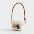 Mini Shoulder Bag AirPods Case - Cream with Blush & Olive Gems (for AirPods Pro 2)