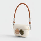 Mini Shoulder Bag AirPods Case - Cream with Blush & Olive Gems (for AirPods Pro 2)