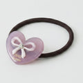 Heart Bow Rhinestone Hair Tie Scrunchie – hair accessories (view 1)