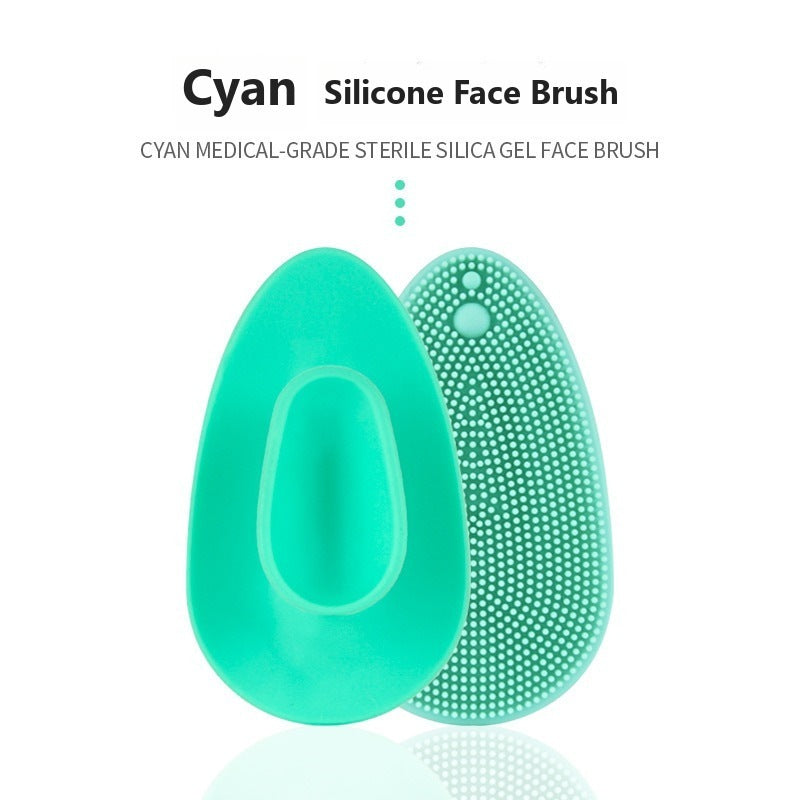 Flower-shaped facial cleansing brush - Blue
