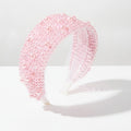 Beaded Padded Headband Knot - Pink – hair accessories (view 1)