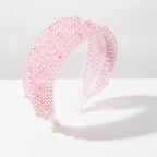 Beaded Padded Headband Knot - Pink – hair accessories (view 1)