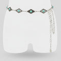 Turquoise Evil Eye Chain Belt Silver – scarves & belts (view 1)