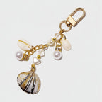 Elegant Seashell Pearl Charm Keychain – jewelry (view 1)