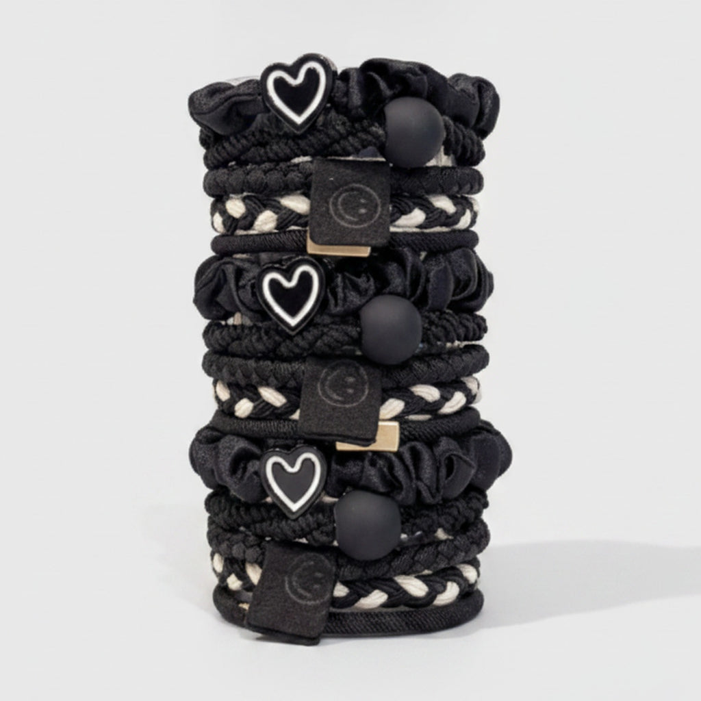 Black Heart Scrunchie Set Pack – hair accessories (view 1)