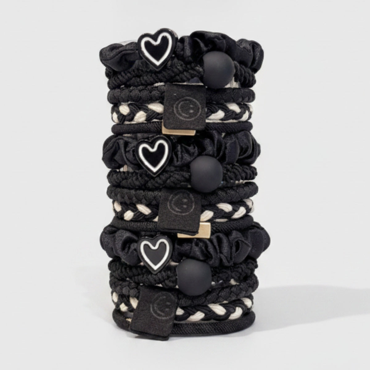 Black Heart Scrunchie Set Pack – hair accessories (view 1)