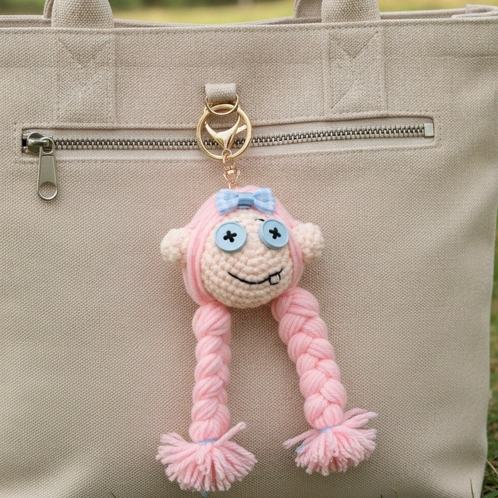 DIY Mini Doll Keychain Kit - Pink