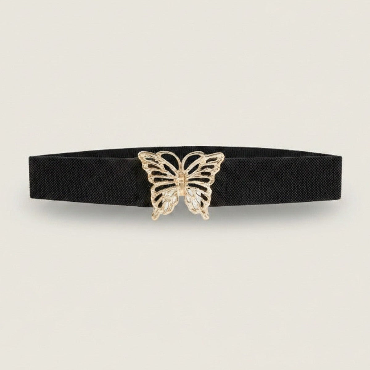 Black Butterfly Buckle Elastic Belt – scarves & belts (view 1)