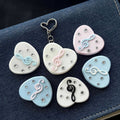 Heart Music Earphone Holder 3D Printed Keychain Charm - Type 1