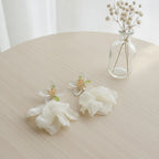 Pom Pom Petal Drop Earrings - Type 25
