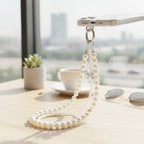 Pearl Butterfly Charm Keychain - White Pearl