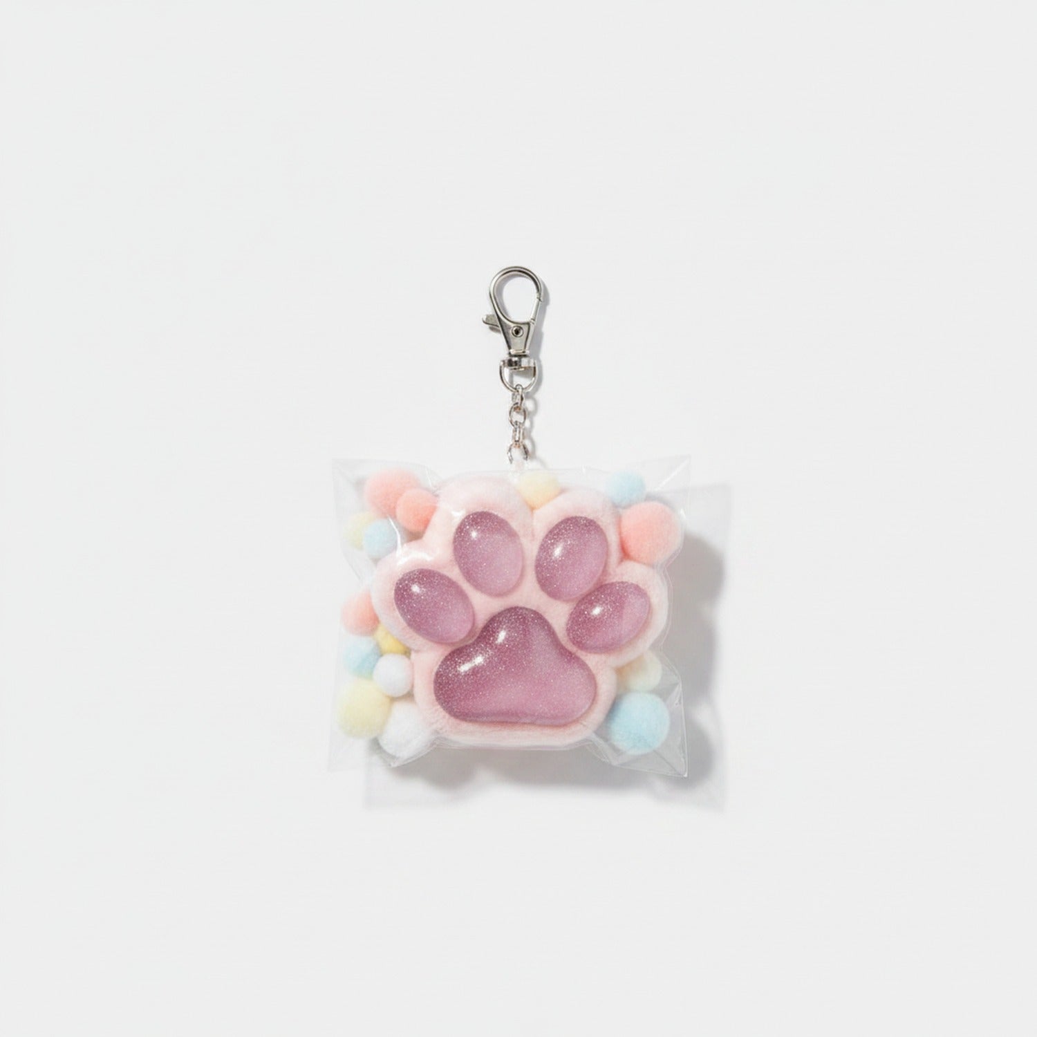 Squishy Paw Keychain - Icy Pink