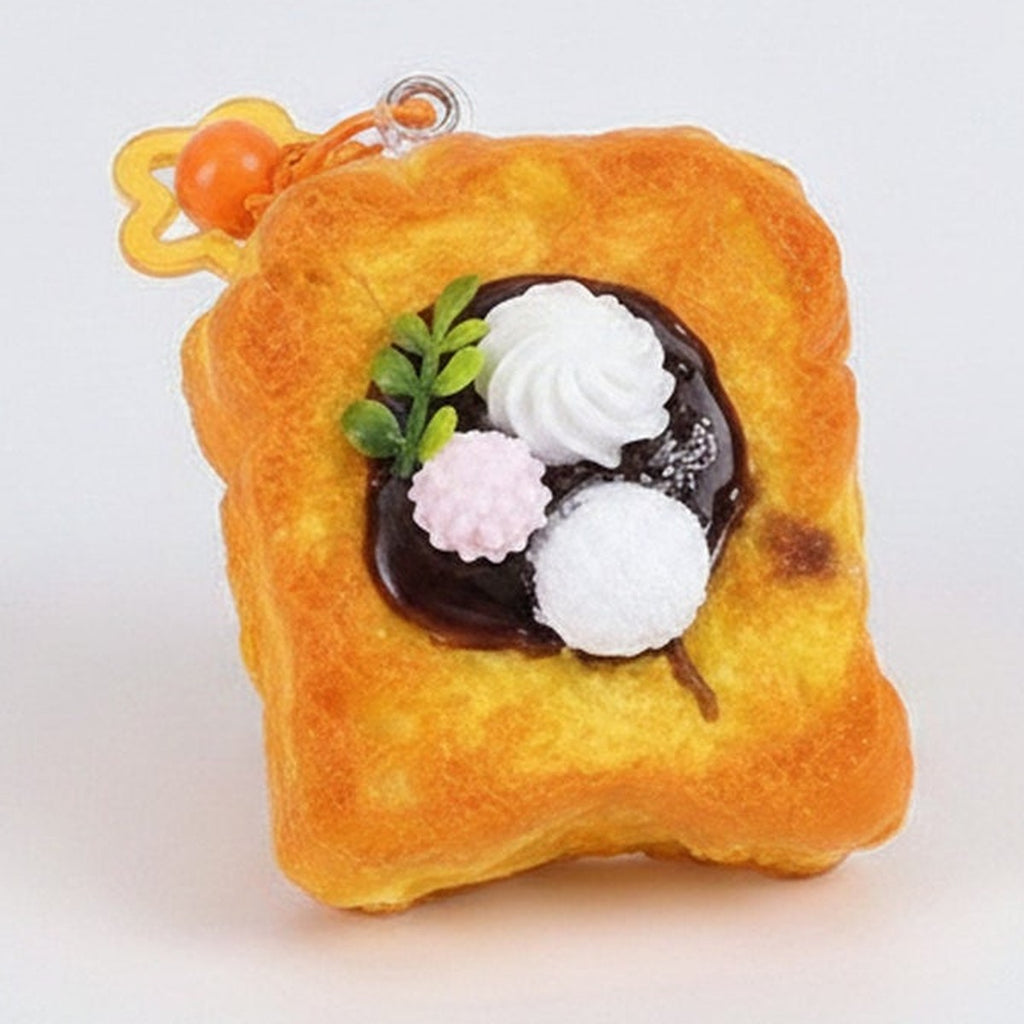 Toast Squishy Charm - Cream Chocolate Toast