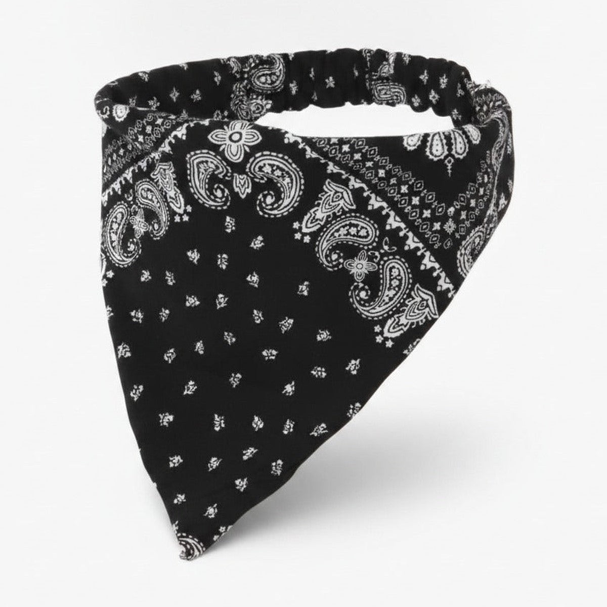 Paisley Bandana Neck Wrap - Black