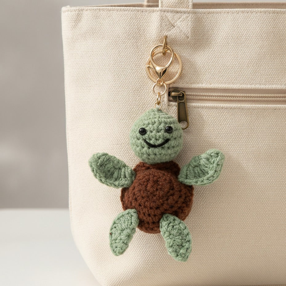 Mini Crochet Turtle Keychain DIY Kit - Sea Turtle