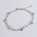 Colorful Safety Pin Chain Necklace - Multicolor
