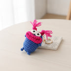 Fuzzy Monster Keychain Set - Blue