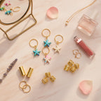 Mini Starfish Charm Keyring Set 35-Piece Assorted Set